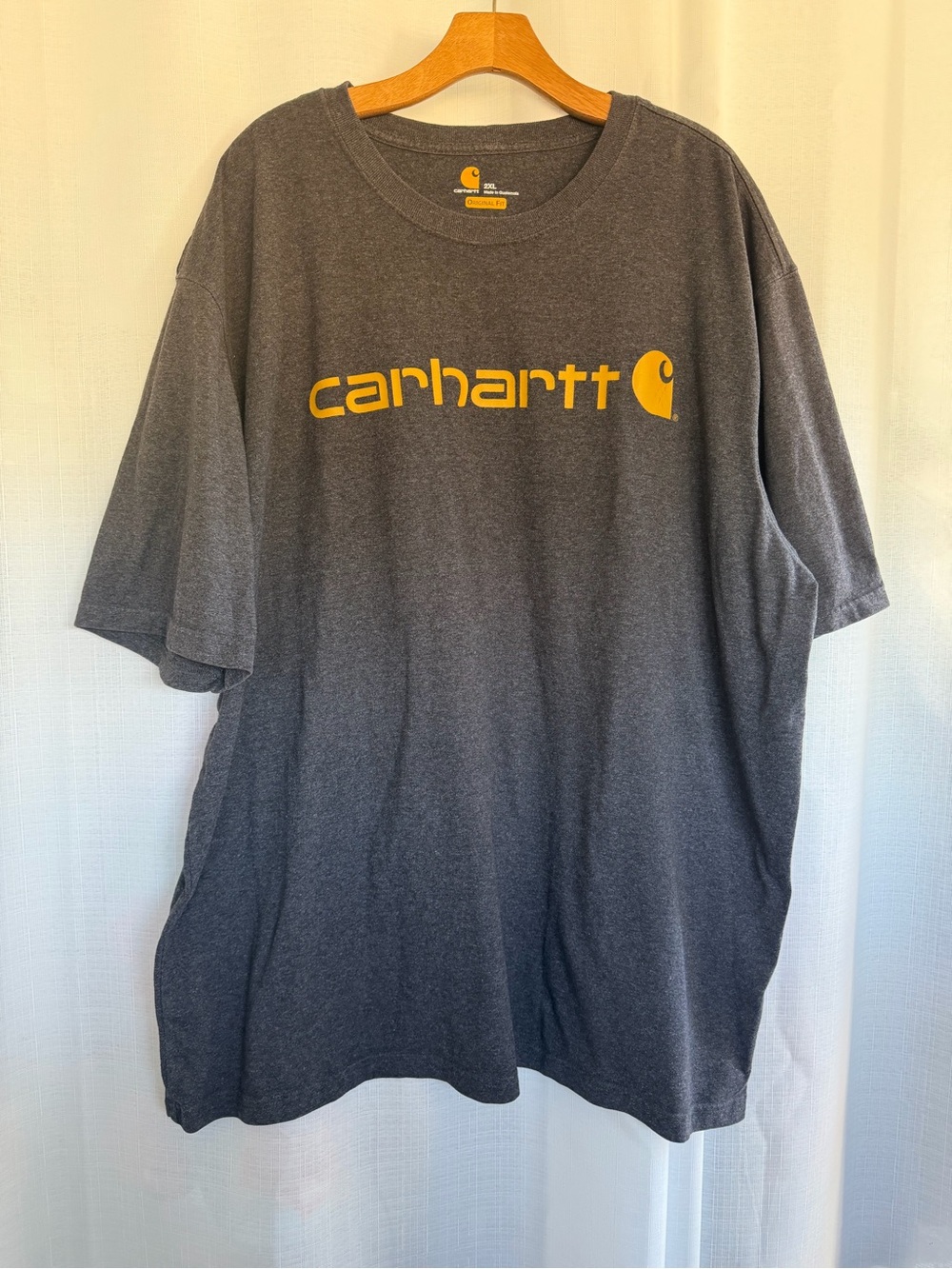 Carhartt Men’s 2XL Original Fit Gray Logo Graphic T-Shirt Workwear Tee